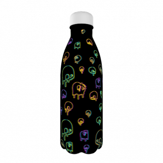 Colour Works Bottle 2 Metallic Lid (Neon Skulls Design)