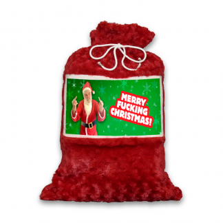 Merry F*****g Christmas! Santa Sack (Green Snowflakes)