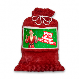 Naughty List Santa Sack (Green Snowflakes)