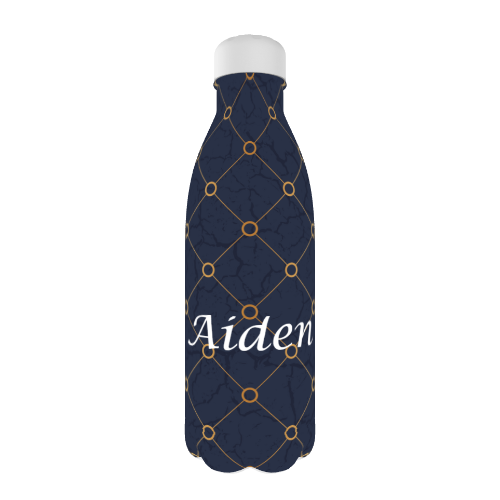 Personalised Water Bottle Marble Dots Design